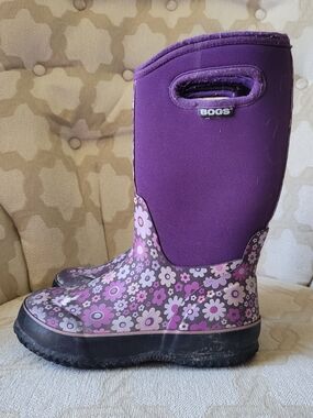 BOGS CLASSIC WATERPROOF BOOTS DAISY LOVE ME -30 C PURPLE KIDS GIRLS SIZE 2